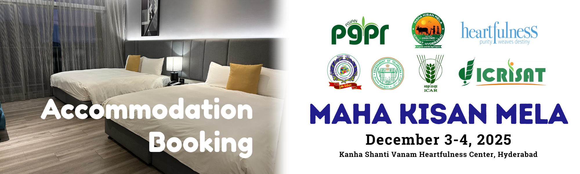 Maha Kisan Mela - Accommodation Booking Banner